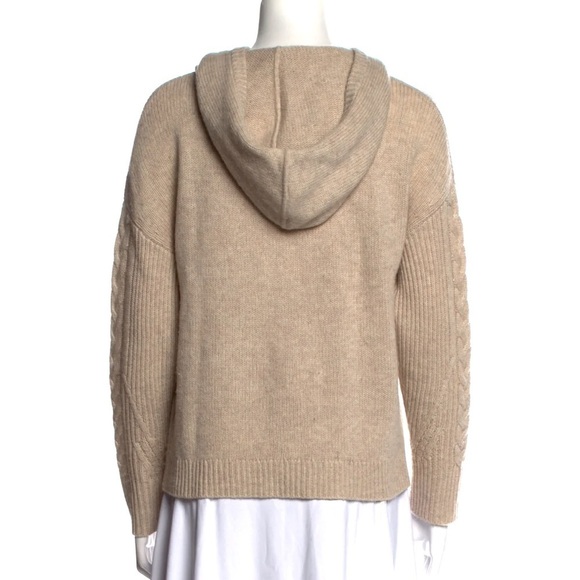 Naadam Hooded Wool-Cashmere Blend Pullover Sweater Medium - Picture 4 of 8